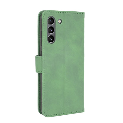 For Samsung Galaxy S21 FE Solid Color Skin Feel Magnetic Buckle Horizontal Flip Calf Texture PU Leather Case with Holder & Card Slots & Wallet(Green) by buy2fix