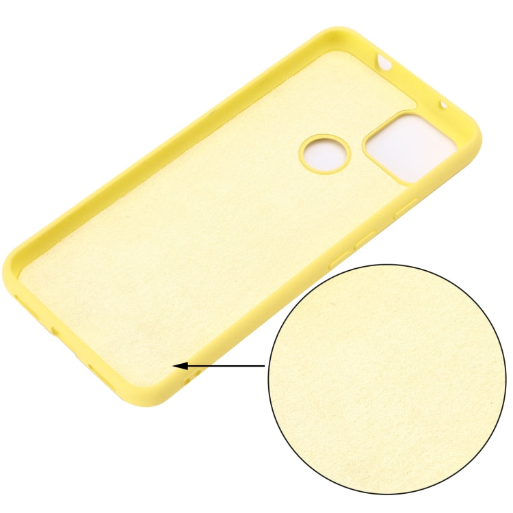 For Google Pixel 5A Solid Color Liquid Silicone Dropproof Full Coverage Protective Case(Yellow) by buy2fix