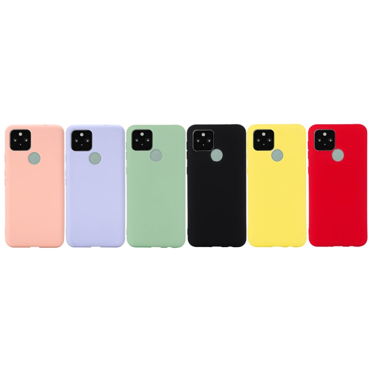 For Google Pixel 5A Solid Color Liquid Silicone Dropproof Full Coverage Protective Case(Black) - Google Cases by buy2fix | Online Shopping UK | buy2fix