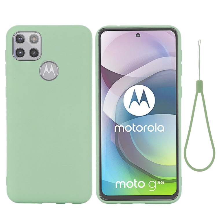 For Motorola Moto G 5G Solid Color Liquid Silicone Dropproof Full Coverage Protective Case(Green) - Motorola Cases by buy2fix | Online Shopping UK | buy2fix