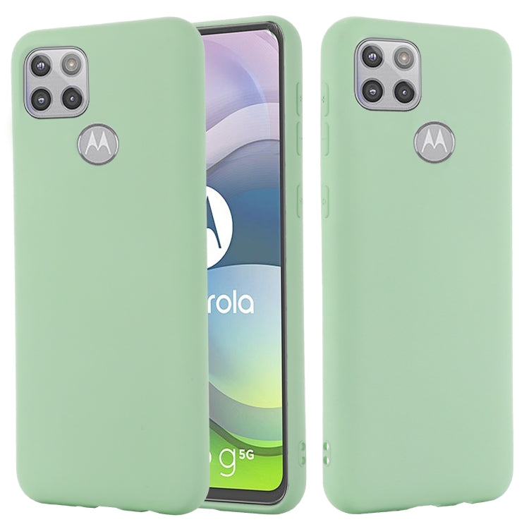 For Motorola Moto G 5G Solid Color Liquid Silicone Dropproof Full Coverage Protective Case(Green) - Motorola Cases by buy2fix | Online Shopping UK | buy2fix