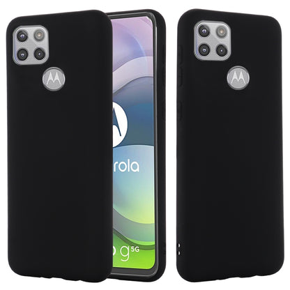 For Motorola Moto G 5G Solid Color Liquid Silicone Dropproof Full Coverage Protective Case(Black) - Motorola Cases by buy2fix | Online Shopping UK | buy2fix