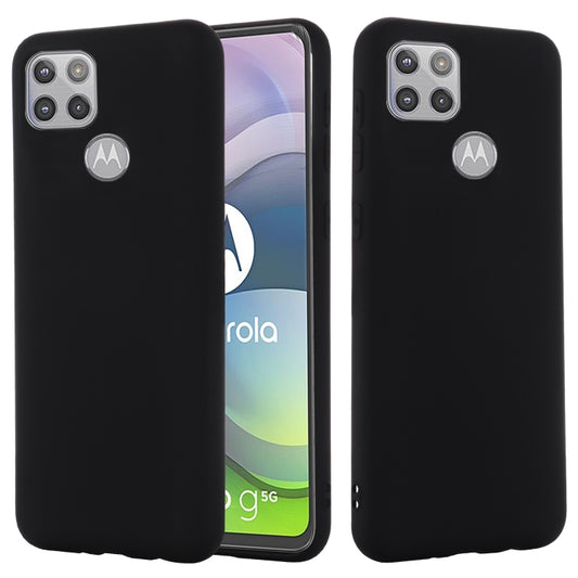 For Motorola Moto G 5G Solid Color Liquid Silicone Dropproof Full Coverage Protective Case(Black) - Motorola Cases by buy2fix | Online Shopping UK | buy2fix