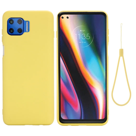 For Motorola Moto G 5G Plus Solid Color Liquid Silicone Dropproof Full Coverage Protective Case(Yellow) - Motorola Cases by buy2fix | Online Shopping UK | buy2fix