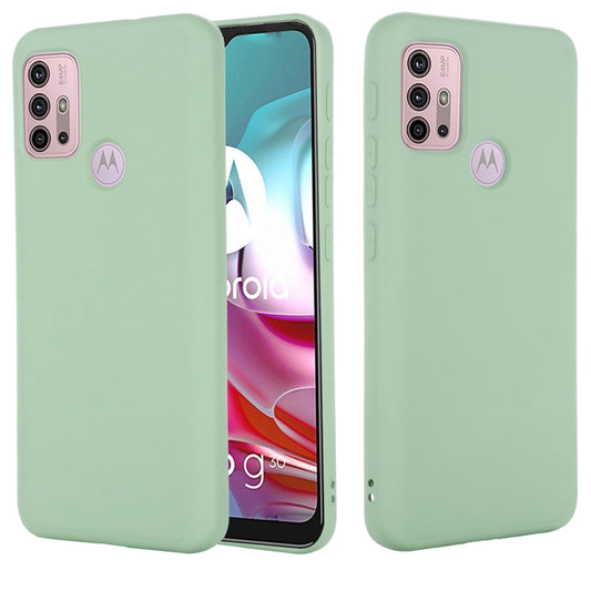 For Motorola Moto G30 / G10 Solid Color Liquid Silicone Dropproof Full Coverage Protective Case(Green) - Motorola Cases by buy2fix | Online Shopping UK | buy2fix