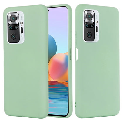 For Xiaomi Redmi Note 10 Pro Max Solid Color Liquid Silicone Dropproof Full Coverage Protective Case(Green) - Xiaomi Cases by buy2fix | Online Shopping UK | buy2fix