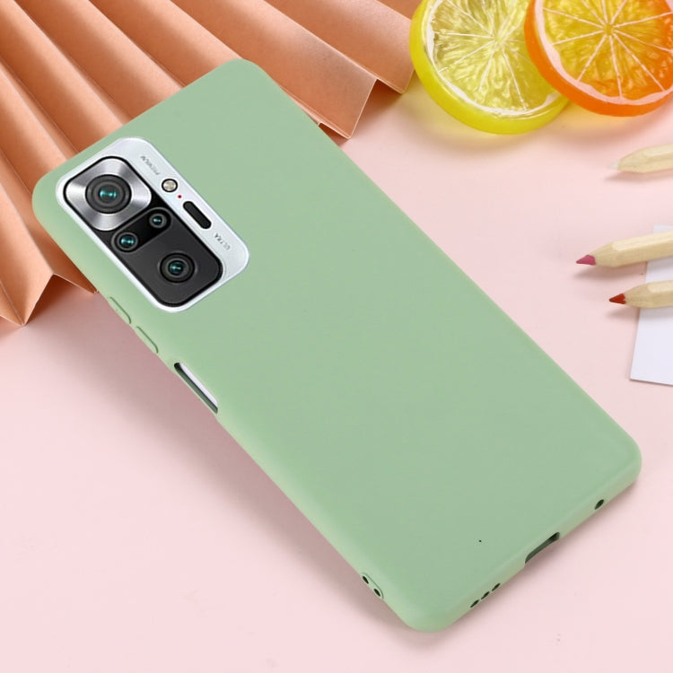 For Xiaomi Redmi Note 10 Pro Max Solid Color Liquid Silicone Dropproof Full Coverage Protective Case(Green) - Xiaomi Cases by buy2fix | Online Shopping UK | buy2fix