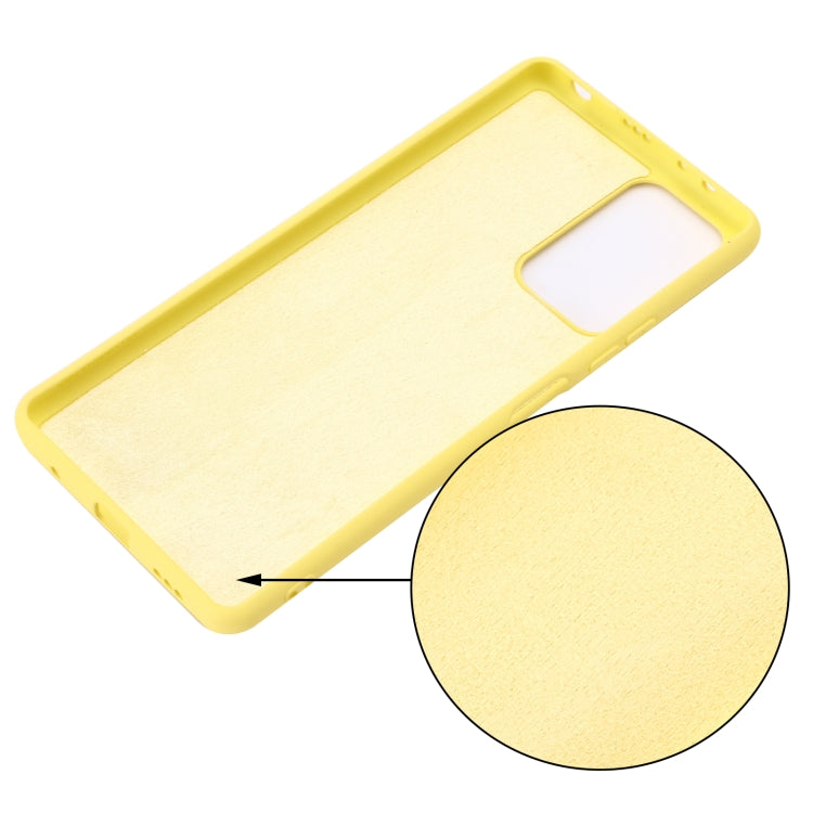 For Xiaomi Redmi Note 10 Pro Max Solid Color Liquid Silicone Dropproof Full Coverage Protective Case(Yellow) by buy2fix