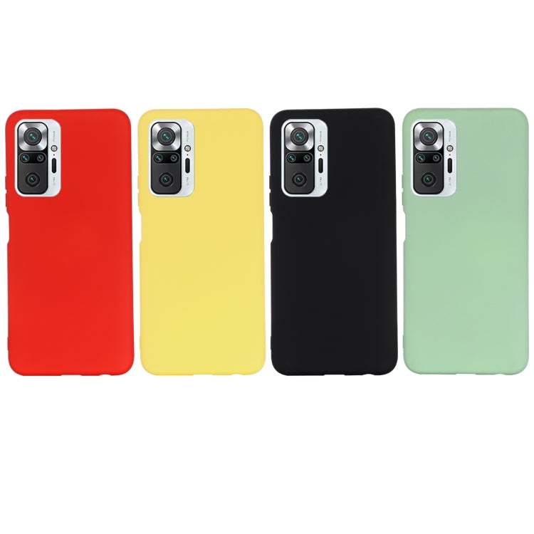 For Xiaomi Redmi Note 10 Pro Max Solid Color Liquid Silicone Dropproof Full Coverage Protective Case(Yellow) by buy2fix