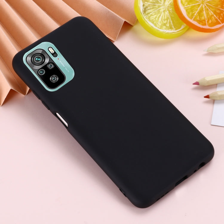 For Xiaomi Redmi Note 10S Solid Color Liquid Silicone Dropproof Full Coverage Protective Case(Black) - Xiaomi Cases by buy2fix | Online Shopping UK | buy2fix