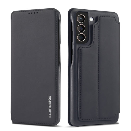 For Samsung Galaxy S21 FE LC.IMEEKE Hon Ancient Series Horizontal Flip Leather Case with Holder & Card Slot(Black) - Galaxy Phone Cases by LC.IMEEKE | Online Shopping UK | buy2fix