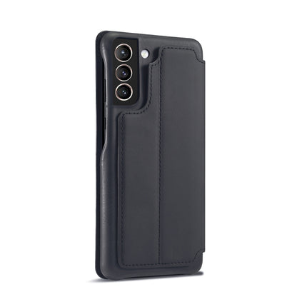 For Samsung Galaxy S21 FE LC.IMEEKE Hon Ancient Series Horizontal Flip Leather Case with Holder & Card Slot(Black) - Galaxy Phone Cases by LC.IMEEKE | Online Shopping UK | buy2fix