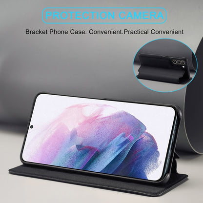 For Samsung Galaxy S21 FE LC.IMEEKE Hon Ancient Series Horizontal Flip Leather Case with Holder & Card Slot(Black) - Galaxy Phone Cases by LC.IMEEKE | Online Shopping UK | buy2fix