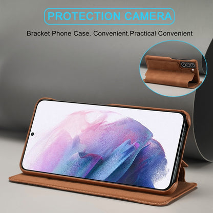 For Samsung Galaxy S21 FE LC.IMEEKE Hon Ancient Series Horizontal Flip Leather Case with Holder & Card Slot(Brown) - Galaxy Phone Cases by LC.IMEEKE | Online Shopping UK | buy2fix