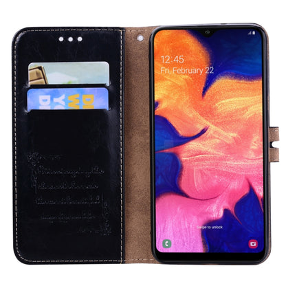 For Samsung Galaxy A12 Business Style Oil Wax Texture Horizontal Flip Leather Case with Holder & Card Slots & Wallet(Black) by buy2fix