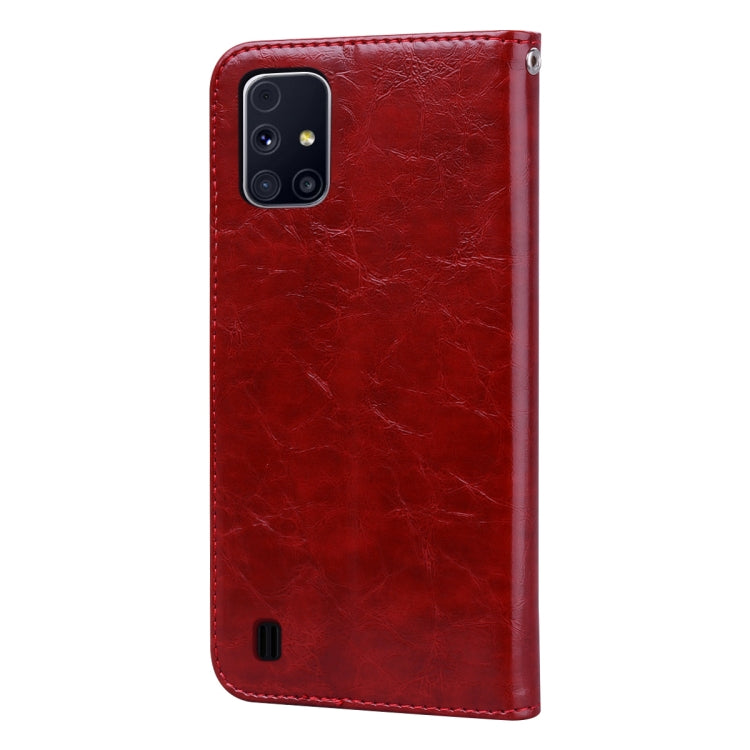 For Samsung Galaxy M31s Business Style Oil Wax Texture Horizontal Flip Leather Case with Holder & Card Slots & Wallet(Red) by buy2fix