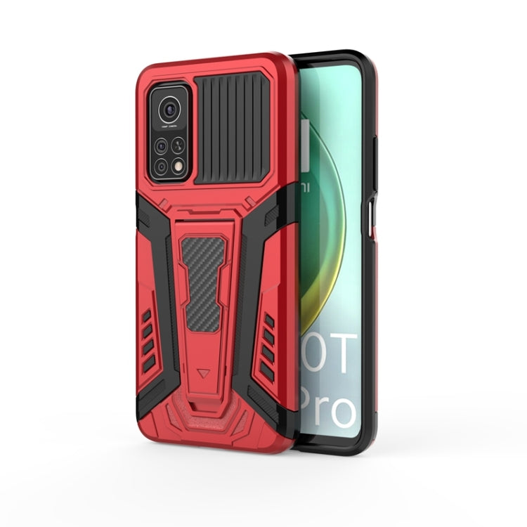 For Xiaomi Mi 10T 5G / 10T Pro 5G War Chariot Series Armor All-inclusive Shockproof PC + TPU Protective Case with Invisible Holder(Red) - Xiaomi Cases by buy2fix | Online Shopping UK | buy2fix
