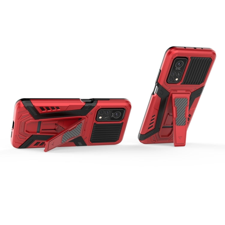 For Xiaomi Mi 10T 5G / 10T Pro 5G War Chariot Series Armor All-inclusive Shockproof PC + TPU Protective Case with Invisible Holder(Red) - Xiaomi Cases by buy2fix | Online Shopping UK | buy2fix