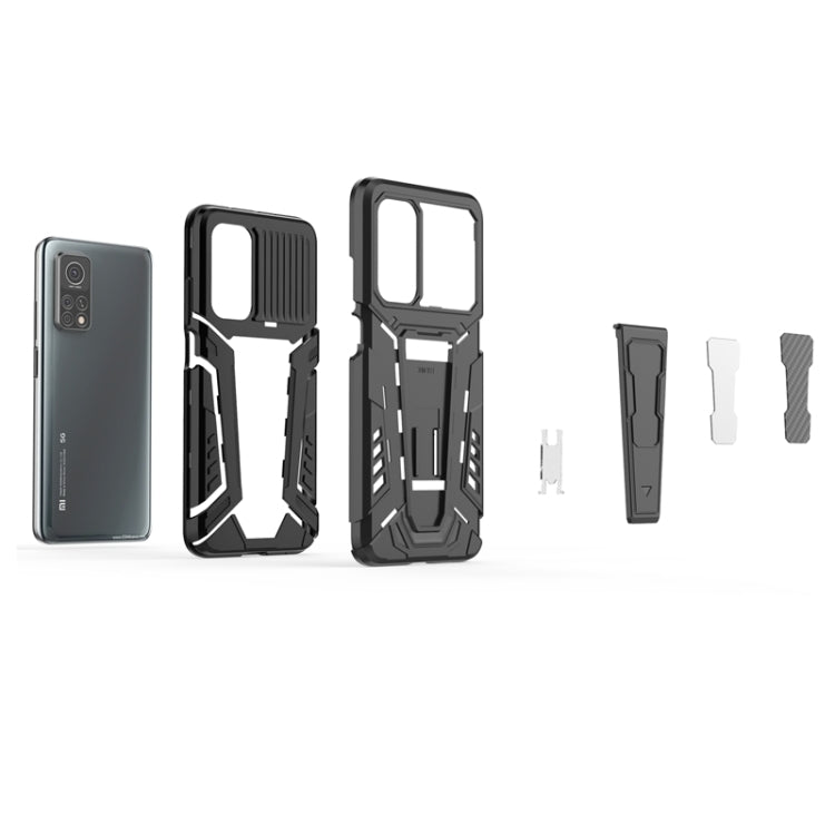 For Xiaomi Mi 10T 5G / 10T Pro 5G War Chariot Series Armor All-inclusive Shockproof PC + TPU Protective Case with Invisible Holder(Red) - Xiaomi Cases by buy2fix | Online Shopping UK | buy2fix