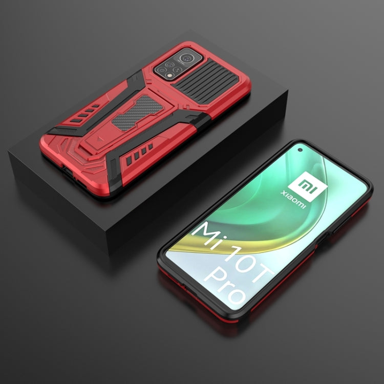 For Xiaomi Mi 10T 5G / 10T Pro 5G War Chariot Series Armor All-inclusive Shockproof PC + TPU Protective Case with Invisible Holder(Red) - Xiaomi Cases by buy2fix | Online Shopping UK | buy2fix