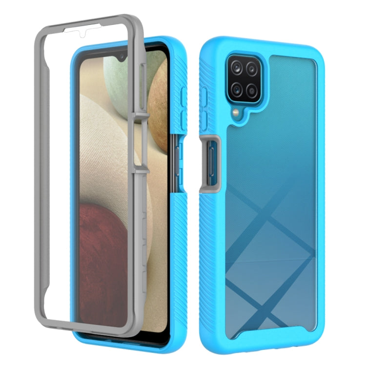 For Samsung Galaxy A12 Starry Sky Full Body Hybrid Shockproof Phone Case(Sky Blue) by buy2fix