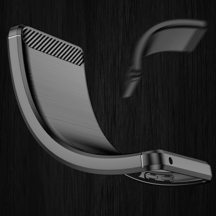 For Samsung Galaxy S21 FE Brushed Texture Carbon Fiber TPU Case(Black) by buy2fix