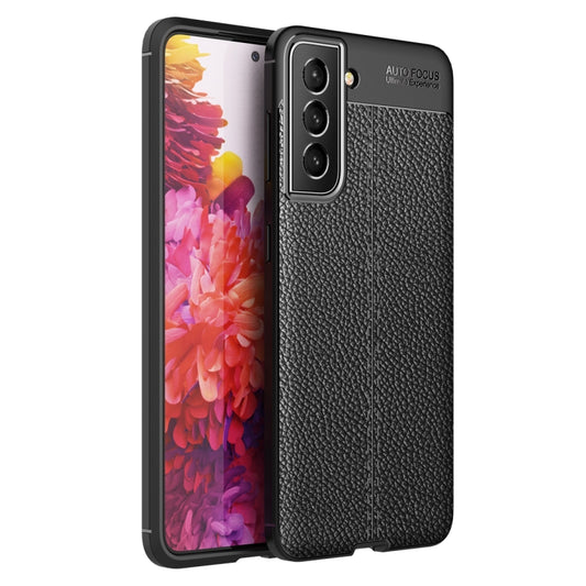 For Samsung Galaxy S21 FE Litchi Texture TPU Shockproof Case(Black) by buy2fix