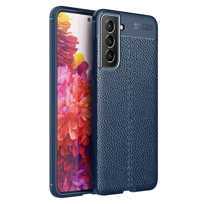 For Samsung Galaxy S21 FE Litchi Texture TPU Shockproof Case(Navy Blue) by buy2fix