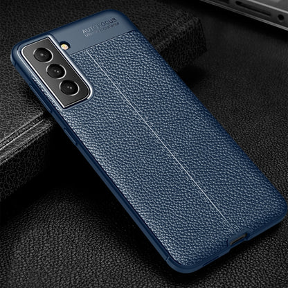 For Samsung Galaxy S21 FE Litchi Texture TPU Shockproof Case(Navy Blue) by buy2fix
