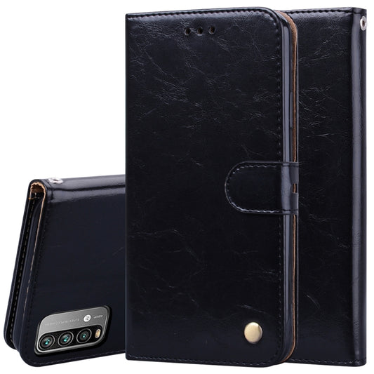 For Xiaomi Redmi 9T Business Style Oil Wax Texture Horizontal Flip Leather Case with Holder & Card Slots & Wallet(Black) - Xiaomi Cases by buy2fix | Online Shopping UK | buy2fix