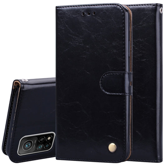 For Xiaomi Mi 10T Pro 5G Business Style Oil Wax Texture Horizontal Flip Leather Case with Holder & Card Slots & Wallet(Black) - Xiaomi Cases by buy2fix | Online Shopping UK | buy2fix