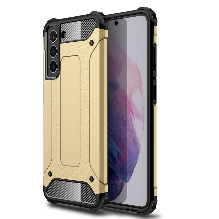 For Samsung Galaxy S21 FE Magic Armor TPU + PC Combination Case(Gold) by buy2fix