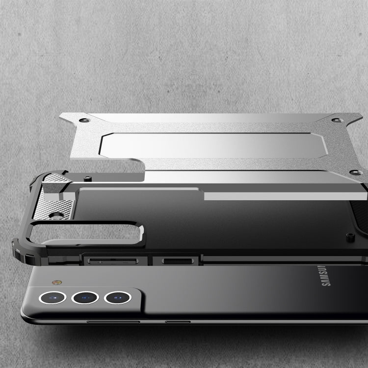For Samsung Galaxy S21 FE Magic Armor TPU + PC Combination Case(Silver) by buy2fix