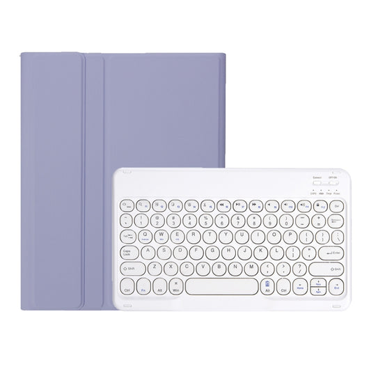 YT07B Detachable Candy Color Skin Feel Texture Round Keycap Bluetooth Keyboard Leather Case For iPad 9.7 inch 2018 & 2017 / Pro 9.7 inch / Air 2 / Air(Purple) - Universal by buy2fix | Online Shopping UK | buy2fix