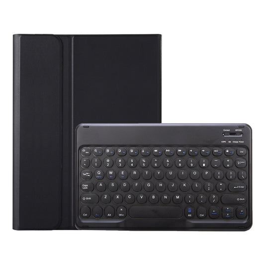 YA610B Detachable Lambskin Texture Round Keycap Bluetooth Keyboard Leather Tablet Case with Pen Slot & Stand For Samsung Galaxy Tab S6 Lite 10.4 P610 & P615 (2020)(Black) - Samsung Keyboard by buy2fix | Online Shopping UK | buy2fix