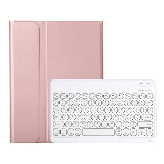 YA610B Detachable Lambskin Texture Round Keycap Bluetooth Keyboard Leather Tablet Case with Pen Slot & Stand For Samsung Galaxy Tab S6 Lite 10.4 P610 & P615 (2020)(Rose Gold) - For Samsung by buy2fix | Online Shopping UK | buy2fix