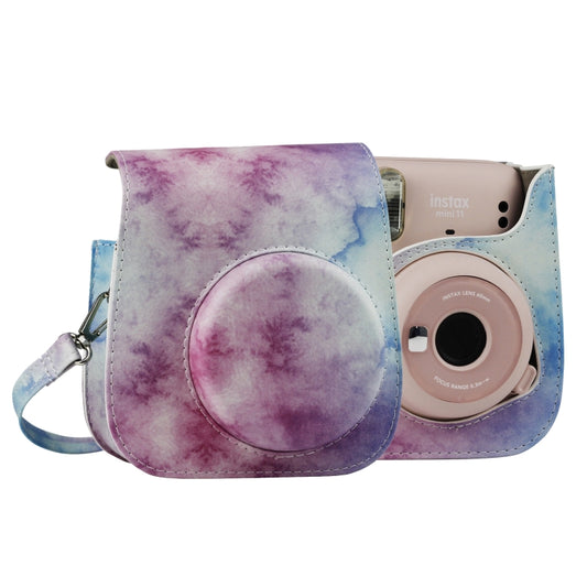 Painted Series Camera Bag with Shoulder Strap for Fujifilm Instax mini 11(Blue Pastel) by buy2fix