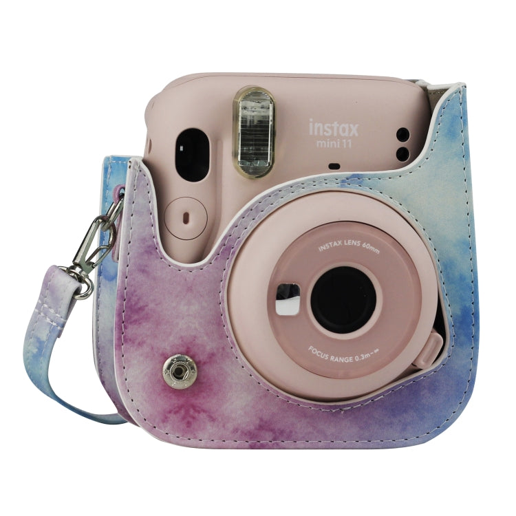 Painted Series Camera Bag with Shoulder Strap for Fujifilm Instax mini 11(Blue Pastel) by buy2fix