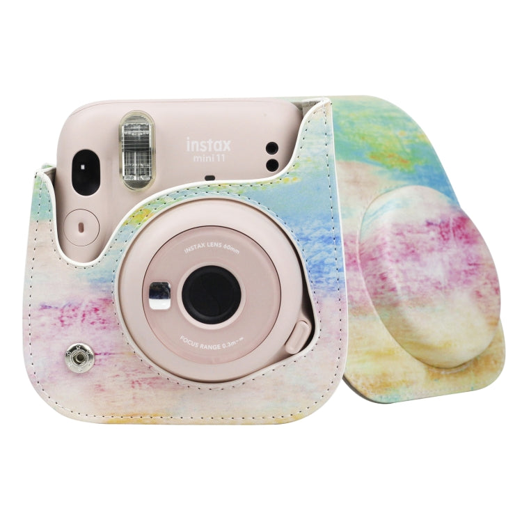 Painted Series Camera Bag with Shoulder Strap for Fujifilm Instax mini 11(Oil Paint) by buy2fix