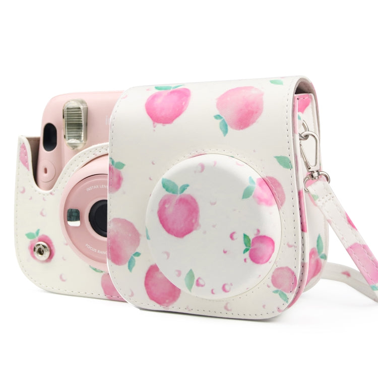Painted Series Camera Bag with Shoulder Strap for Fujifilm Instax mini 11(Peach) by buy2fix