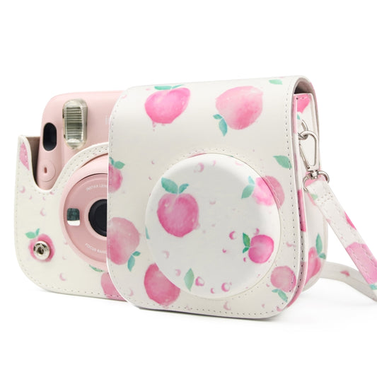 Painted Series Camera Bag with Shoulder Strap for Fujifilm Instax mini 11(Peach) by buy2fix