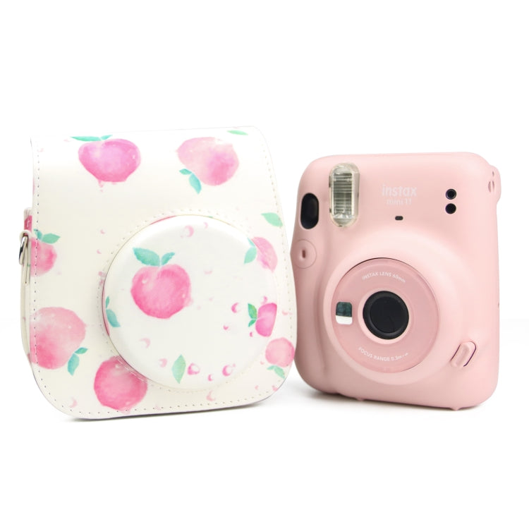 Painted Series Camera Bag with Shoulder Strap for Fujifilm Instax mini 11(Peach) by buy2fix