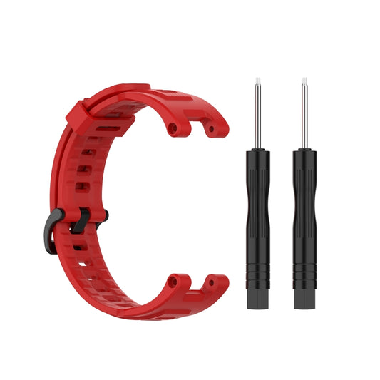 For Amazfit T-Rex Pro / Amazfit T-Rex Silicone Watch Band with Dismantling Tools, One Size(Red) - Watch Bands by buy2fix | Online Shopping UK | buy2fix