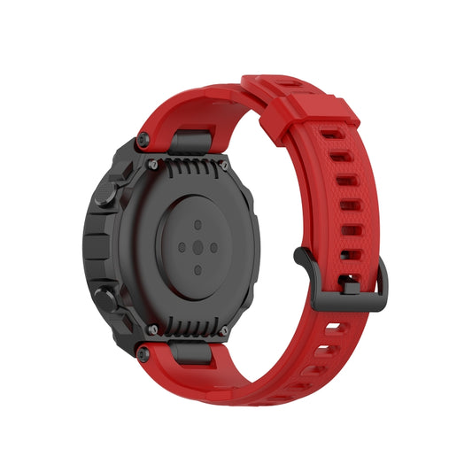 For Amazfit T-Rex Pro / Amazfit T-Rex Silicone Watch Band with Dismantling Tools, One Size(Red) - Watch Bands by buy2fix | Online Shopping UK | buy2fix