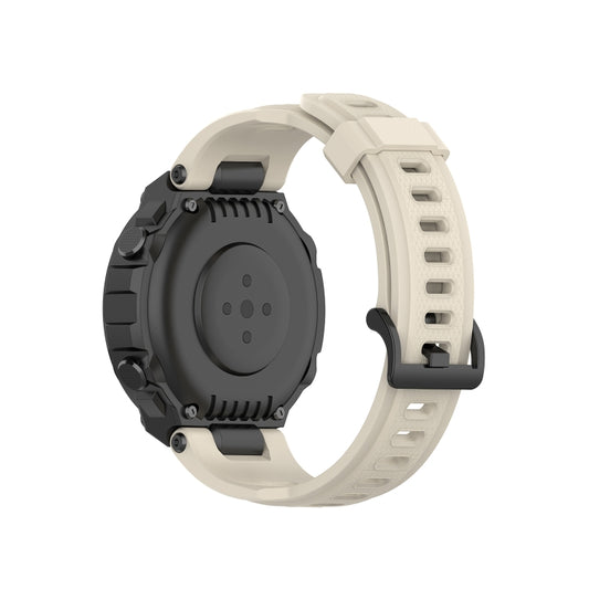 For Amazfit T-Rex Pro / Amazfit T-Rex Silicone Watch Band with Dismantling Tools, One Size(Beige) - Watch Bands by buy2fix | Online Shopping UK | buy2fix