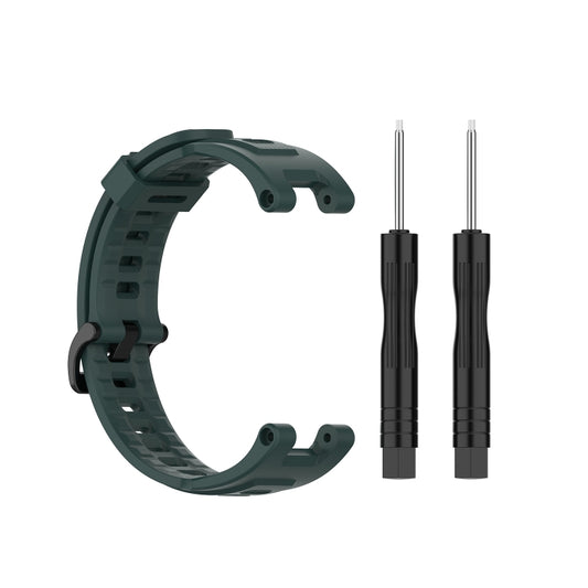 For Amazfit T-Rex Pro / Amazfit T-Rex Silicone Watch Band with Dismantling Tools, One Size(Olive Green) - Watch Bands by buy2fix | Online Shopping UK | buy2fix