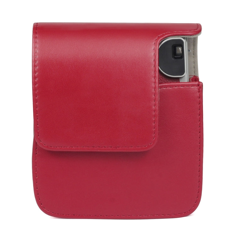 Solid Color PU Camera Bag with Shoulder Strap for Fujifilm Instax mini 90(Red) by buy2fix