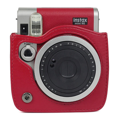 Solid Color PU Camera Bag with Shoulder Strap for Fujifilm Instax mini 90(Red) by buy2fix