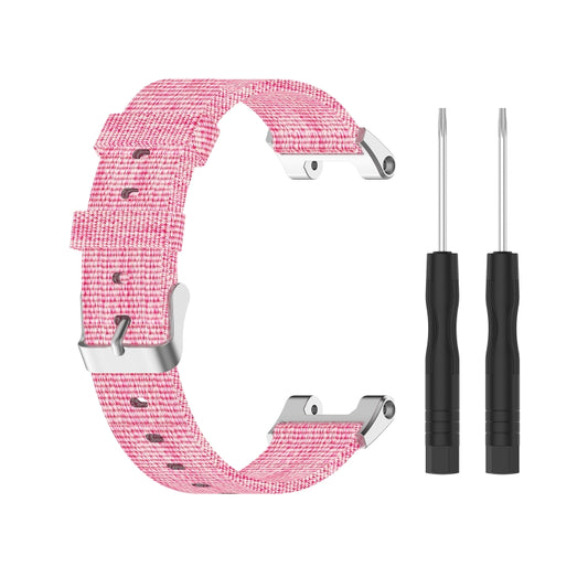 For Amazfit T-Rex Pro / Amazfit T-Rex Nylon Canvas Watch Band with Dismantling Tools, One Size(Pink) - Watch Bands by buy2fix | Online Shopping UK | buy2fix
