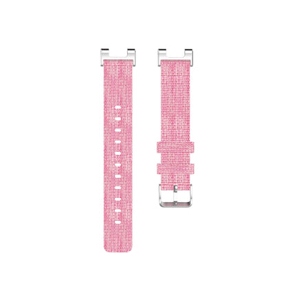 For Amazfit T-Rex Pro / Amazfit T-Rex Nylon Canvas Watch Band with Dismantling Tools, One Size(Pink) - Watch Bands by buy2fix | Online Shopping UK | buy2fix